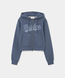 logo hoodie zip-up crop fit(womens) old navy
