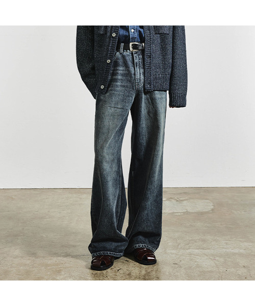 Engineered Denim knit — кардиган, синий меланж