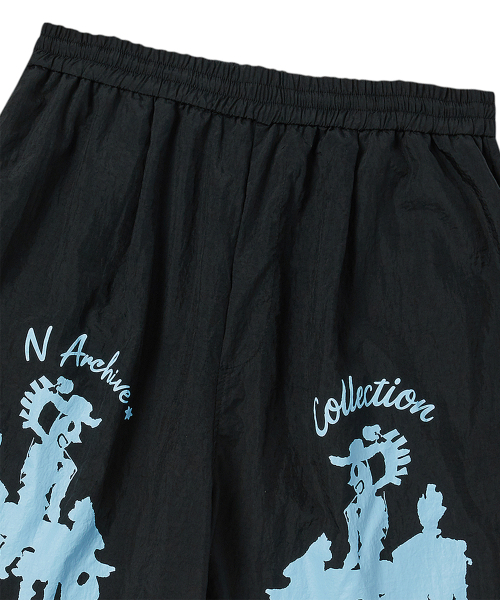 Beyond Closet（-）の「[COLLECTION LINE] ライトウェイトハンドドローイングナイロンバミューダパンツブラック（その他パンツ・レディース・その他・LARGE/SMALL）」の3枚目の写真