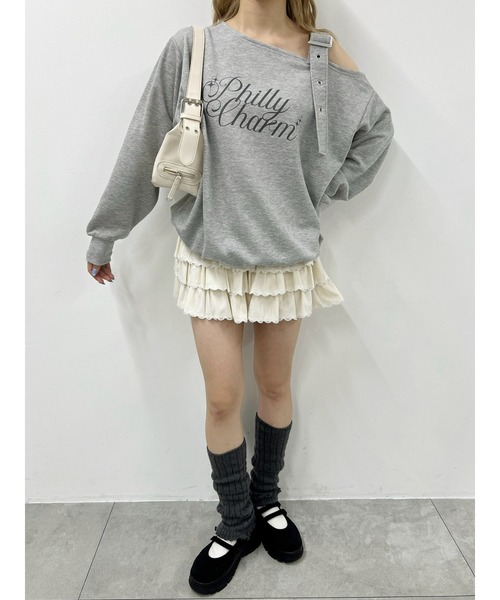 PHILLY（フィリー）の「ベルトオフショルビッグスウェット（スウェット・レディース・グレー/アイボリー/ブラック・FREE）」の14枚目の写真