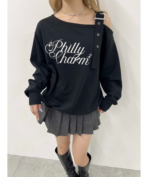 PHILLY（フィリー）の「ベルトオフショルビッグスウェット（スウェット・レディース・グレー/アイボリー/ブラック・FREE）」の9枚目の写真