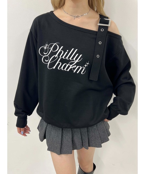 PHILLY（フィリー）の「ベルトオフショルビッグスウェット（スウェット・レディース・グレー/アイボリー/ブラック・FREE）」の8枚目の写真