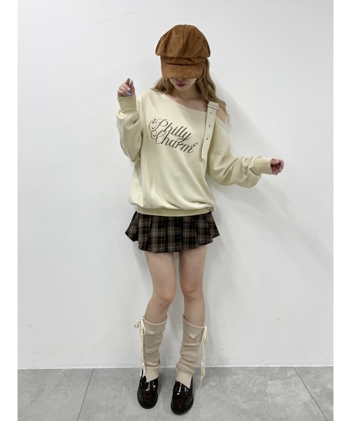 PHILLY（フィリー）の「ベルトオフショルビッグスウェット（スウェット・レディース・グレー/アイボリー/ブラック・FREE）」の7枚目の写真