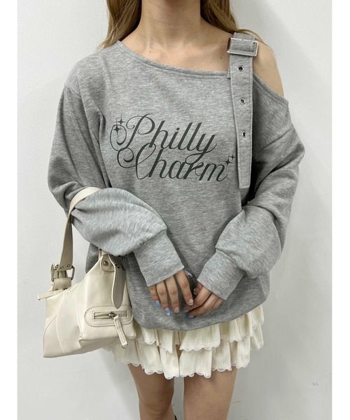 PHILLY（フィリー）の「ベルトオフショルビッグスウェット（スウェット・レディース・グレー/アイボリー/ブラック・FREE）」の12枚目の写真