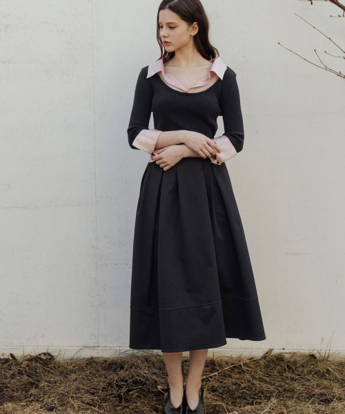 Lautre de min Anna Black Flare Skirt