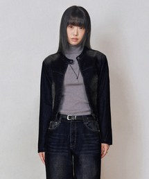 DECET WOMEN（デケット ウーマン）の「[ベルベットデニム] Velvet Denim Jacket DCWJK001DBLUE（デニムジャケット）」