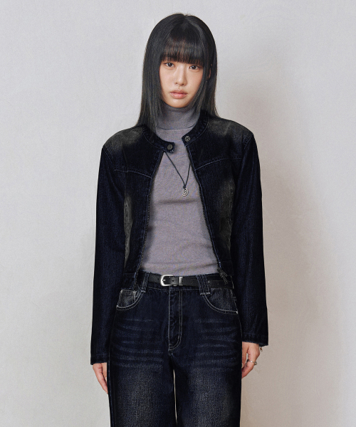 セール】[ベルベットデニム] Velvet Denim Jacket DCWJK001DBLUE
