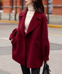 ワインレッド」に該当するレディースのチェスターコートファッション