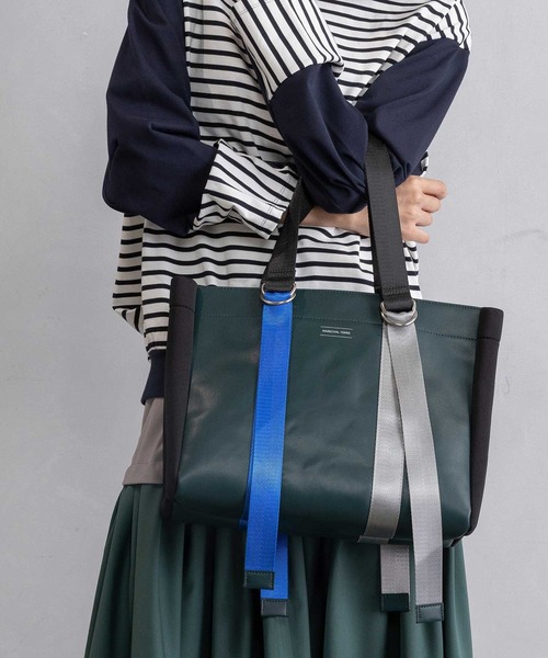 MARECHAL TERRE（マルシャルテル）の「コンビネーショントートバック（トートバッグ・レディース・グリーン/シルバー/グレー/ブラック・FREE）」の4枚目の写真