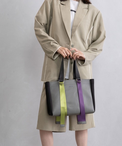 MARECHAL TERRE（マルシャルテル）の「コンビネーショントートバック（トートバッグ・レディース・グリーン/シルバー/グレー/ブラック・FREE）」の6枚目の写真