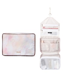Francfranc（フランフラン）の「モダンパレット ハンギングポーチ L ブラウン×ピンク 撥水加工 旅行 トラベル（ポーチ）」
