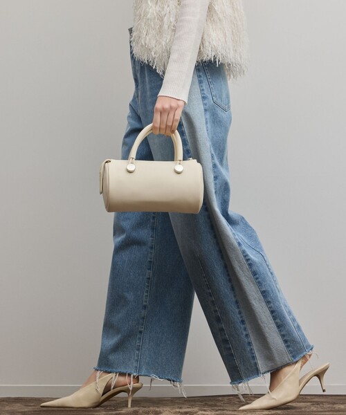 GRACE CONTINENTAL（グレースコンチネンタル）の「ADD CULUMN DRUM BAG（ハンドバッグ・レディース・イエロー/ホワイト・FREE）」の6枚目の写真