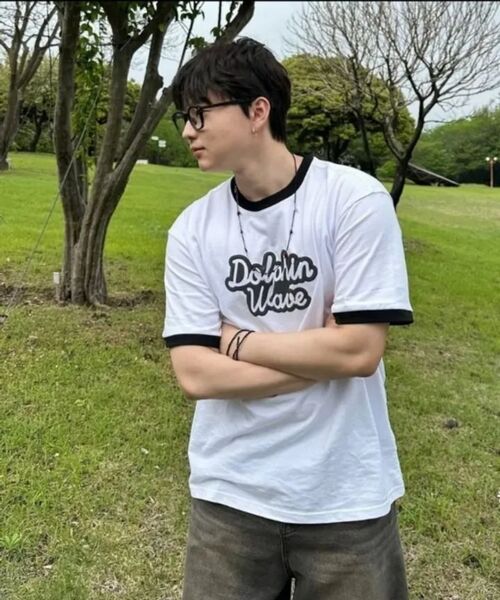 DOLPHIN WAVE APPAREL(ドルフィンウェーブアパレル)の「ドルフィン発泡プリントビッグロゴリンガー半袖Tシャツホワイト(Tシャツ/カットソー・メンズ・その他・MEDIUM/LARGE/X-LARGE)」の19枚目の写真