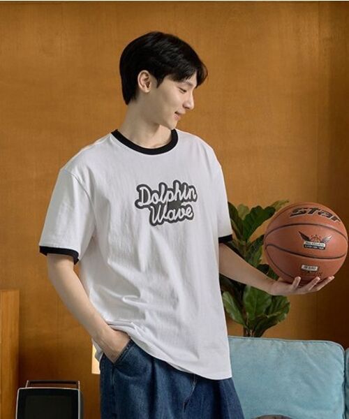 DOLPHIN WAVE APPAREL(ドルフィンウェーブアパレル)の「ドルフィン発泡プリントビッグロゴリンガー半袖Tシャツホワイト(Tシャツ/カットソー・メンズ・その他・MEDIUM/LARGE/X-LARGE)」の16枚目の写真