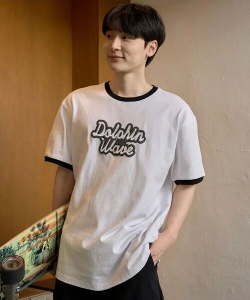 DOLPHIN WAVE APPAREL(ドルフィンウェーブアパレル)の「ドルフィン発泡プリントビッグロゴリンガー半袖Tシャツホワイト(Tシャツ/カットソー・メンズ・その他・MEDIUM/LARGE/X-LARGE)」の14枚目の写真