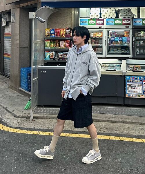 GCLIP（ジクリップ）の「ワンタックバミューダデニムショートパンツ_[ヴィンテージブラック]（その他パンツ・メンズ・ブラック・36/34/32/30/28）」の5枚目の写真