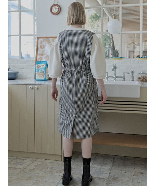 AVANT-G(アバン)の「Check Waist string dress - BLACK(ワンピース・レディース・その他・FREE)」の6枚目の写真