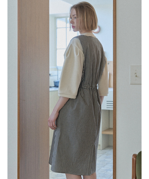 AVANT-G(アバン)の「Check Waist string dress - BLACK(ワンピース・レディース・その他・FREE)」の7枚目の写真