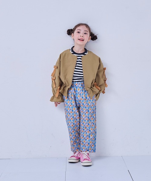 MARKEY'S（マーキーズ）の「リボンいっぱいペプラムブルゾン/セットアップ可（ブルゾン・キッズ・ブラック/ベージュ・110/100/90/150/140/130/120）」の8枚目の写真