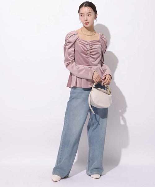 Mystrada（マイストラーダ）の「ドットペプラムブラウス（シャツ/ブラウス・レディース・ピンク/ホワイト・38/36）」の7枚目の写真