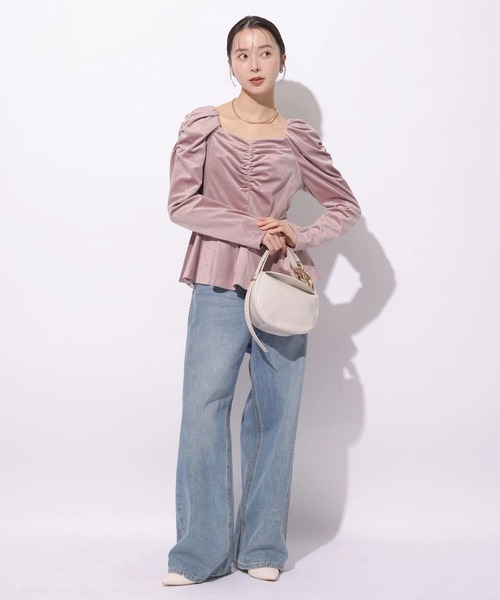 Mystrada（マイストラーダ）の「ドットペプラムブラウス（シャツ/ブラウス・レディース・ピンク/ホワイト・38/36）」の8枚目の写真