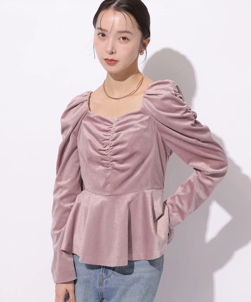 Mystrada（マイストラーダ）の「ドットペプラムブラウス（シャツ/ブラウス・レディース・ピンク/ホワイト・38/36）」の9枚目の写真