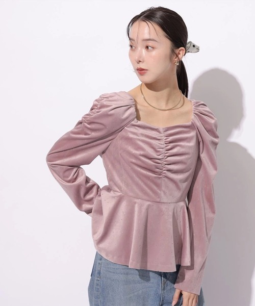 Mystrada（マイストラーダ）の「ドットペプラムブラウス（シャツ/ブラウス・レディース・ピンク/ホワイト・38/36）」の11枚目の写真