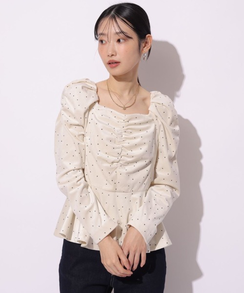 Mystrada（マイストラーダ）の「ドットペプラムブラウス（シャツ/ブラウス・レディース・ピンク/ホワイト・38/36）」の16枚目の写真