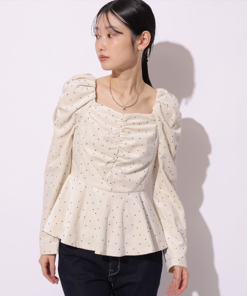 Mystrada（マイストラーダ）の「ドットペプラムブラウス（シャツ/ブラウス・レディース・ピンク/ホワイト・38/36）」の19枚目の写真