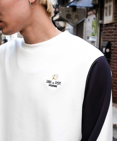 セール】[ROUXDI PERFE ルゥディパフィー]RDP刺繍切替ダンボールニット