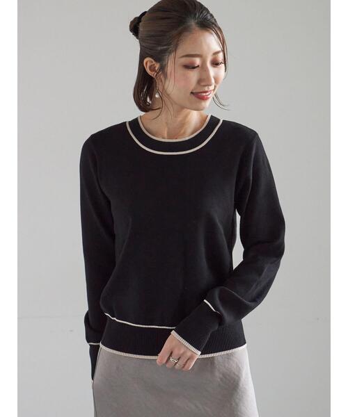 Te chichi（テチチ）の「前後2WAYボウタイニットプルオーバー（ニット/セーター・レディース・オフホワイト/イエロー/ブラック・F）」の12枚目の写真