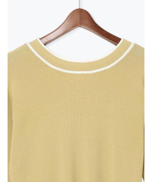 Te chichi（テチチ）の「前後2WAYボウタイニットプルオーバー（ニット/セーター・レディース・オフホワイト/イエロー/ブラック・F）」の7枚目の写真