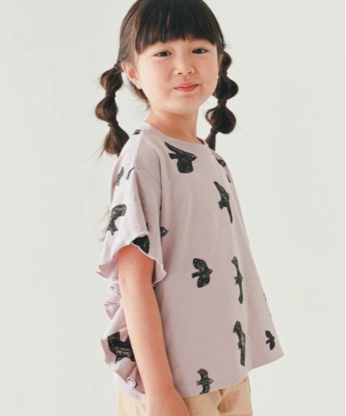 nicohrat(ニコフラート)の「nicohrat/ニコフラート バードTシャツ(Tシャツ/カットソー・キッズ・ラベンダー/オフホワイト・140cm/130cm/120cm/110cm/100cm/90cm)」の8枚目の写真