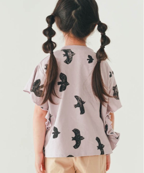 nicohrat(ニコフラート)の「nicohrat/ニコフラート バードTシャツ(Tシャツ/カットソー・キッズ・ラベンダー/オフホワイト・140cm/130cm/120cm/110cm/100cm/90cm)」の10枚目の写真