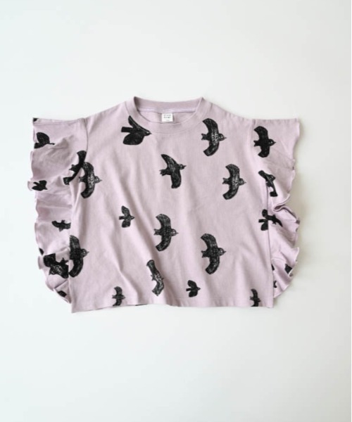 nicohrat(ニコフラート)の「nicohrat/ニコフラート バードTシャツ(Tシャツ/カットソー・キッズ・ラベンダー/オフホワイト・140cm/130cm/120cm/110cm/100cm/90cm)」の14枚目の写真