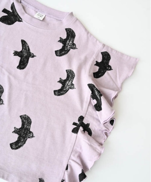nicohrat(ニコフラート)の「nicohrat/ニコフラート バードTシャツ(Tシャツ/カットソー・キッズ・ラベンダー/オフホワイト・140cm/130cm/120cm/110cm/100cm/90cm)」の16枚目の写真