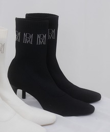 Rose Muse（ロゼミューズ）の「Logo knitting short boots（ブーツ）」