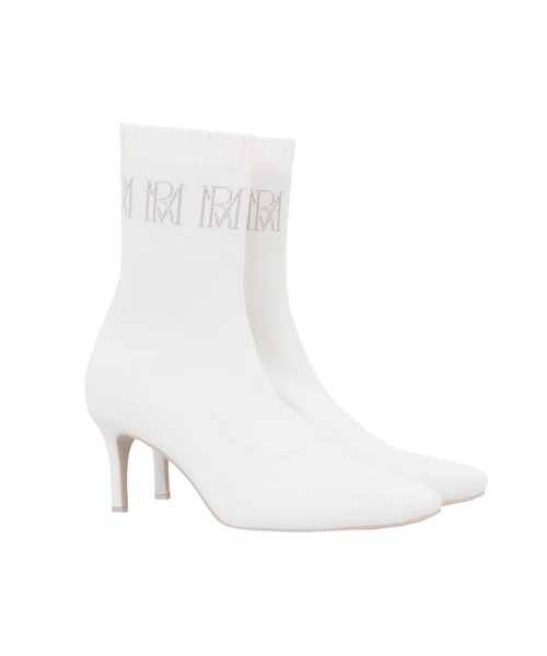 Rose Muse（ロゼミューズ）の「logo knitting short boots（ブーツ・レディース・アイボリー/ブラック・MEDIUM/LARGE/SMALL）」の6枚目の写真