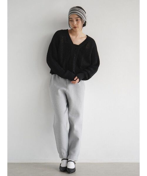 FIKA.(フィーカ)の「Cotton lace knit cardigan(カーディガン/ボレロ・レディース・オフホワイト/ブラック・MEDIUM)」の21枚目の写真