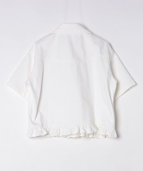 DOUBLE STANDARD CLOTHING(ダブルスタンダードクロージング)の「コットンデニムフリルジャケット(デニムジャケット・レディース・インディゴブルー/オフホワイト・FREE)」の18枚目の写真