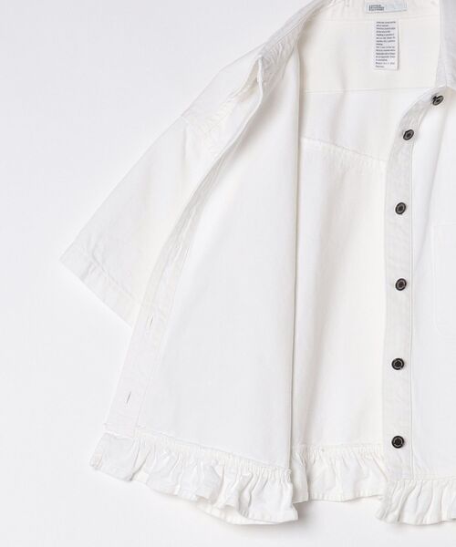 DOUBLE STANDARD CLOTHING(ダブルスタンダードクロージング)の「コットンデニムフリルジャケット(デニムジャケット・レディース・インディゴブルー/オフホワイト・FREE)」の19枚目の写真