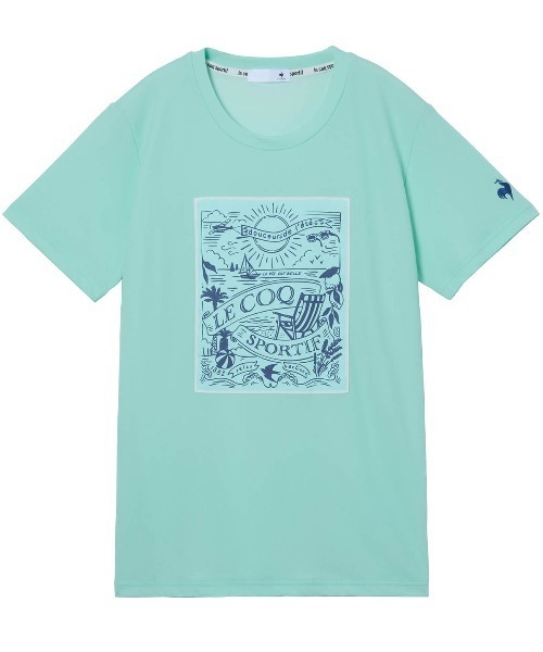 le coq sportif(ルコックスポルティフ)の「【le coq sportif/ルコック】接触冷感ポリエチレン半袖Tシャツ UV CUT(UPF30)/ストレッチ(Tシャツ/カットソー・レディース・エメラルド/ホワイト/イエロー/ネイビー・XL/L/M/S)」の7枚目の写真