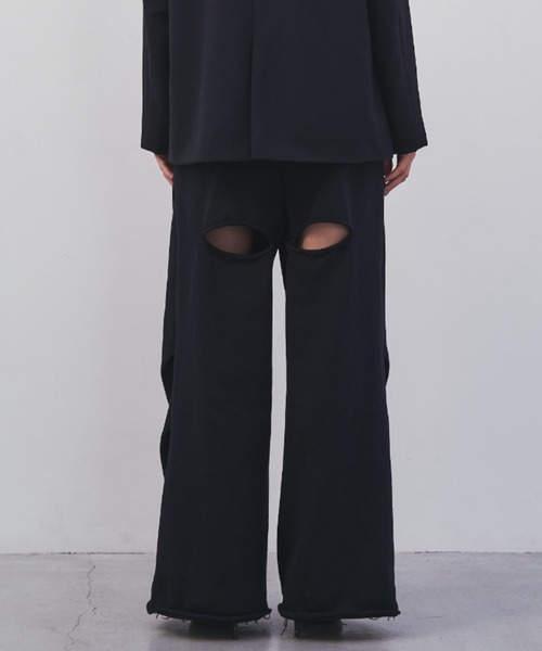 JOSE MOON（ジョゼムーン）の「TACK SLIT SWEAT PANTS/タックスリットスウェットパンツ（スウェットパンツ・レディース・ブラック/グレー/チャコールグレー・36/38）」の22枚目の写真