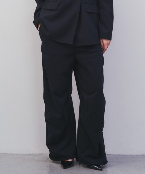 JOSE MOON（ジョゼムーン）の「TACK SLIT SWEAT PANTS/タックスリットスウェットパンツ（スウェットパンツ・レディース・ブラック/グレー/チャコールグレー・36/38）」の19枚目の写真