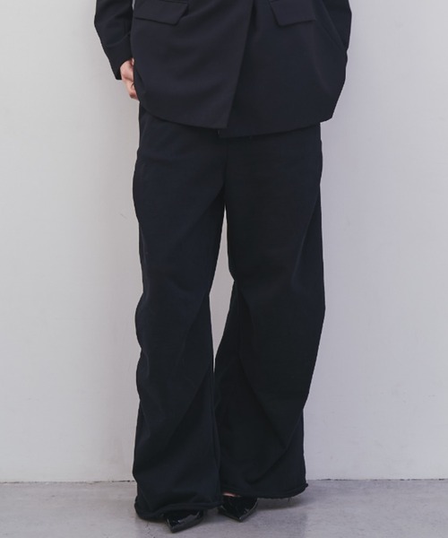 JOSE MOON（ジョゼムーン）の「TACK SLIT SWEAT PANTS/タックスリットスウェットパンツ（スウェットパンツ・レディース・ブラック/グレー/チャコールグレー・36/38）」の18枚目の写真