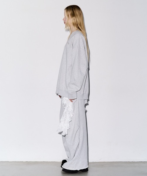 JOSE MOON（ジョゼムーン）の「TACK SLIT SWEAT PANTS/タックスリットスウェットパンツ（スウェットパンツ・レディース・ブラック/グレー/チャコールグレー・36/38）」の11枚目の写真