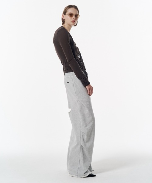 JOSE MOON（ジョゼムーン）の「TACK SLIT SWEAT PANTS/タックスリットスウェットパンツ（スウェットパンツ・レディース・ブラック/グレー/チャコールグレー・36/38）」の17枚目の写真