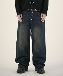 MSG（エムエスジー）の「13ozボタンフライワイドバギーデニム（デニムパンツ）」