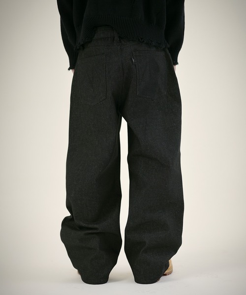 MSG（エムエスジー）の「13ozボタンフライワイドバギーデニム（デニムパンツ・メンズ・ブラック系/ブルー系/ブルー系1/ブラック系1・S/M/L/XL）」の8枚目の写真