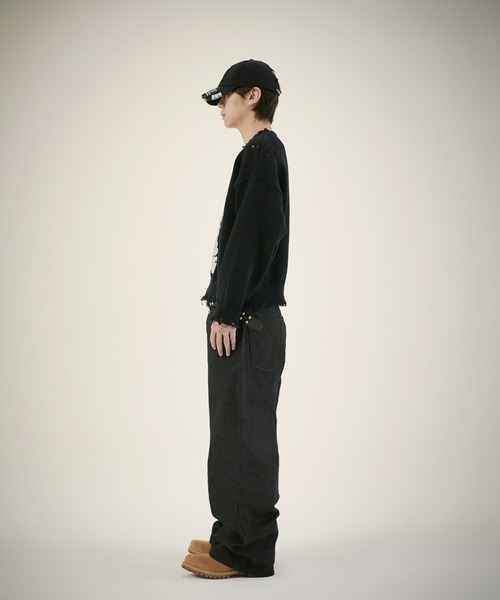 MSG（エムエスジー）の「13ozボタンフライワイドバギーデニム（デニムパンツ・メンズ・ブラック系/ブルー系/ブルー系1/ブラック系1・S/M/L/XL）」の15枚目の写真